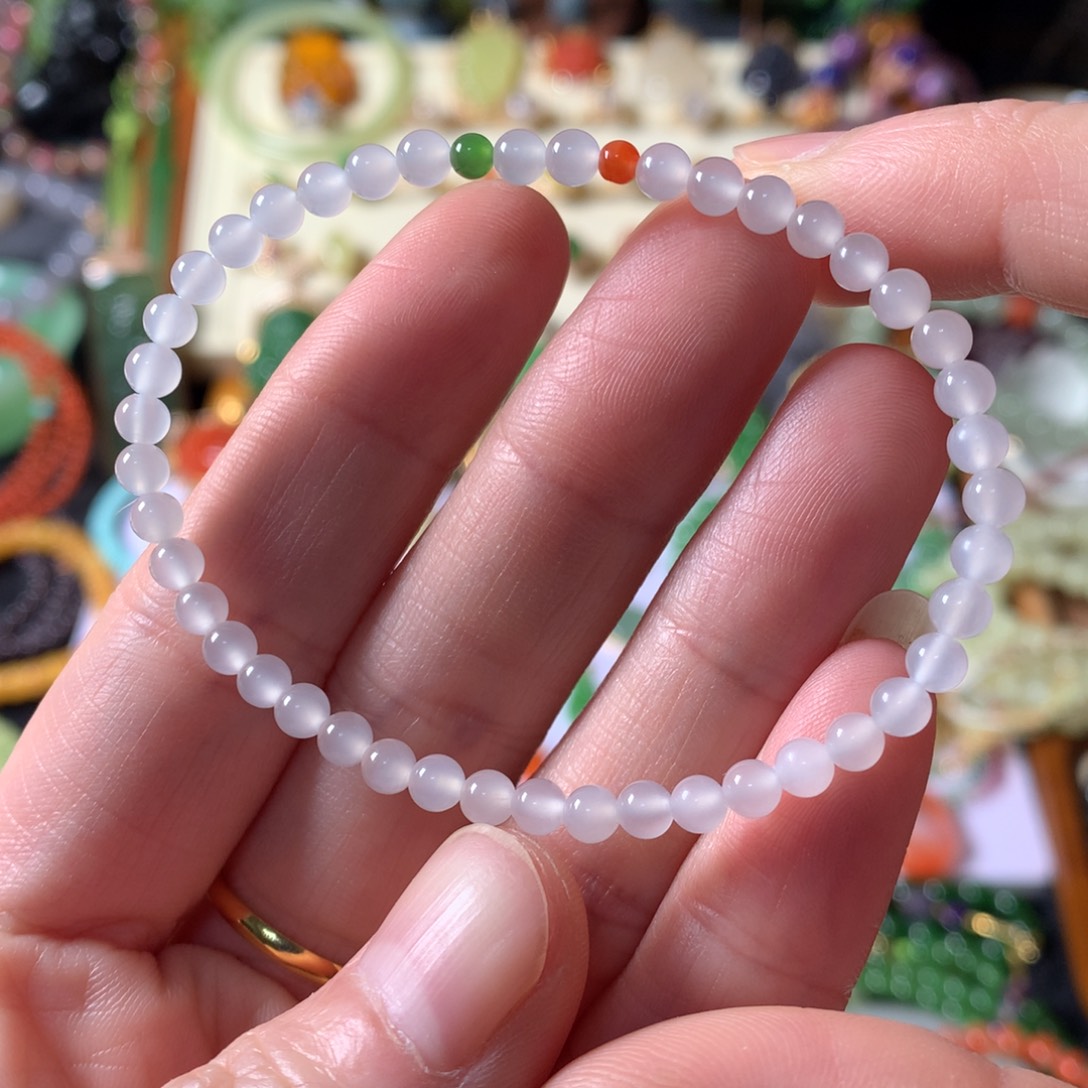 七***七和田玉（白玉）未镶嵌手串SL0001
