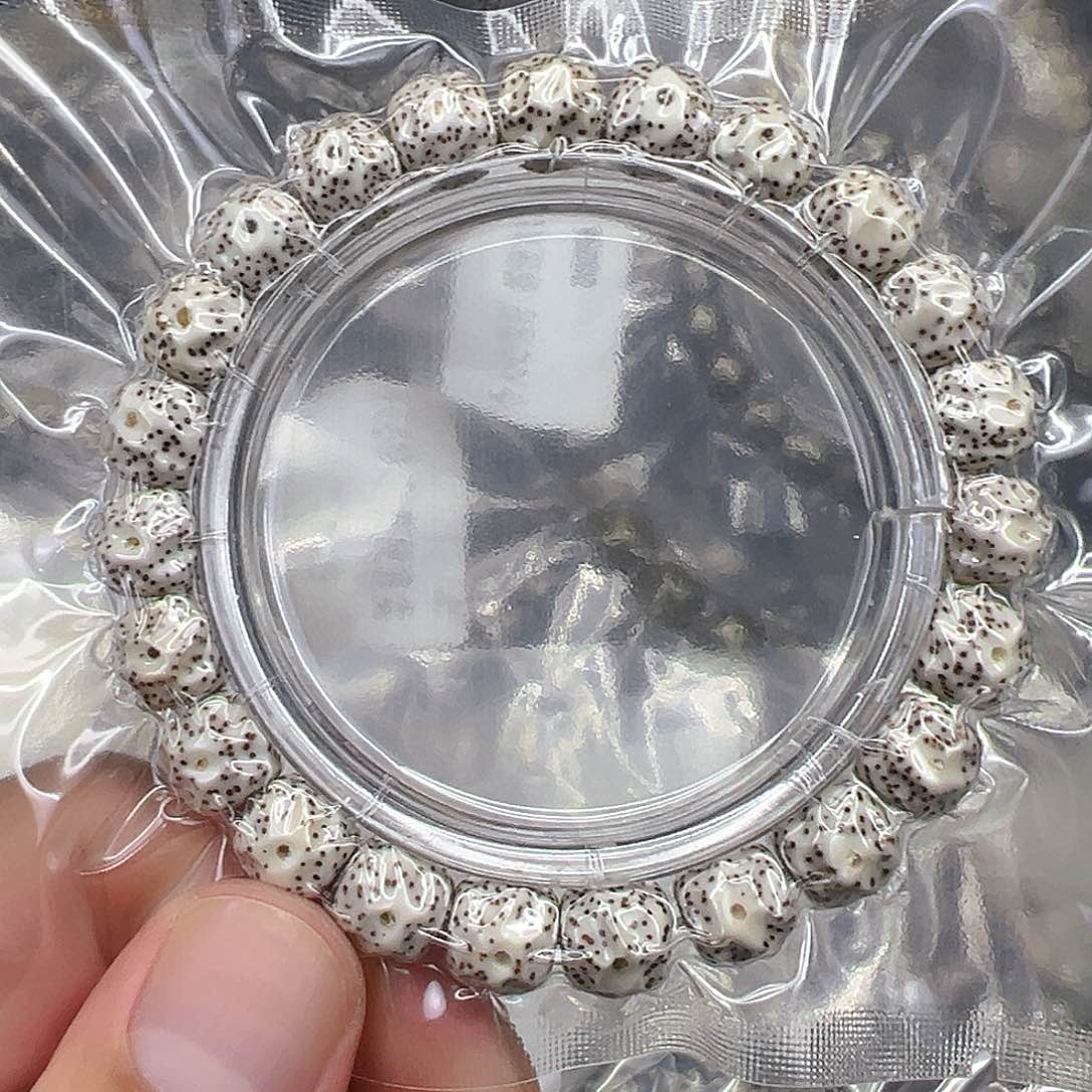 星月菩提手串46卓越原脂白星月菩提单圈无相1.0