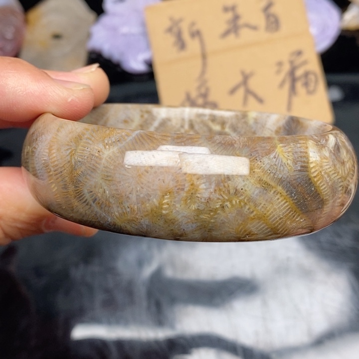 硅化珊瑚（珊瑚玉）手镯未镶嵌58.5