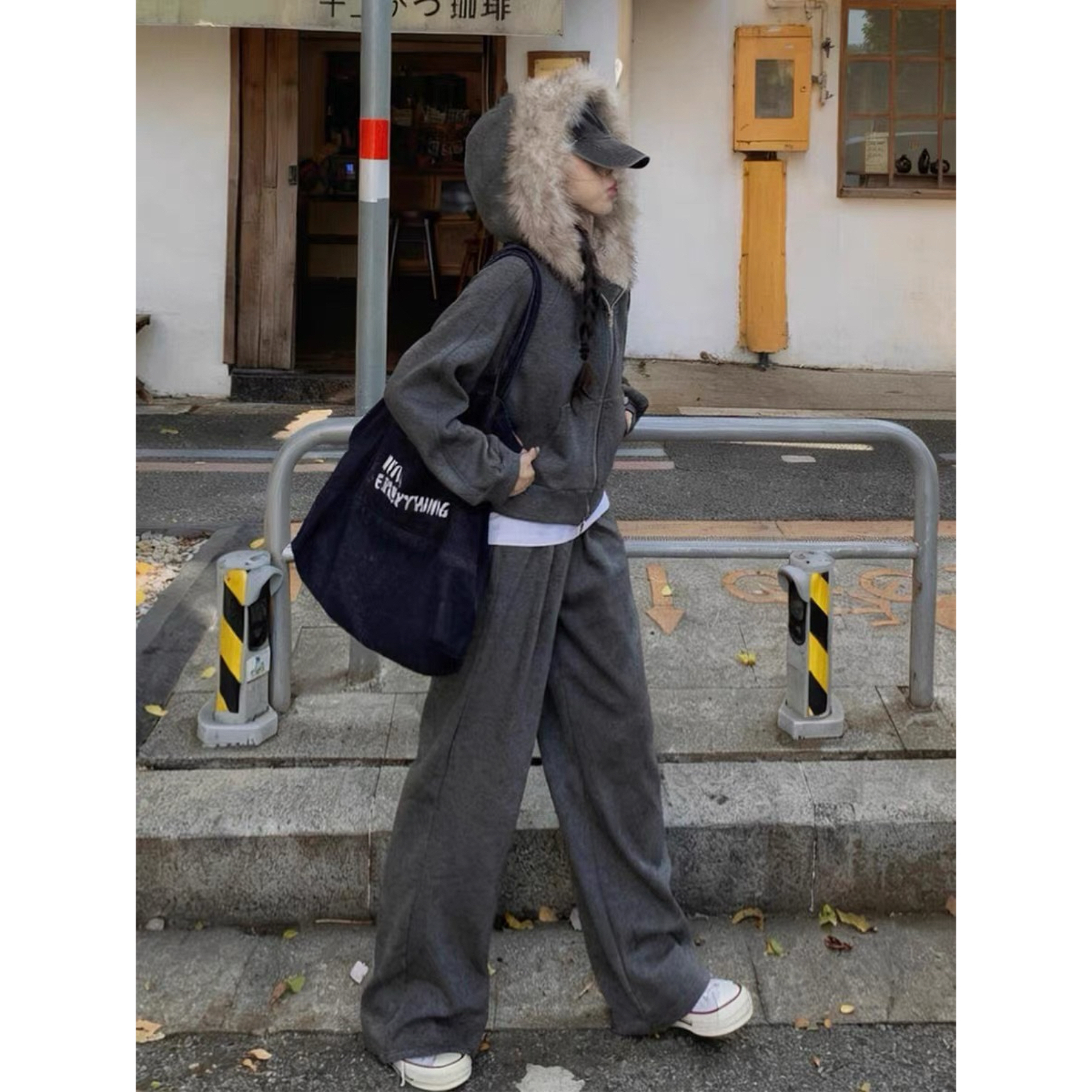 zizi@30636 韩系时尚百搭休闲套装 （衣长54 裤长101）12-10