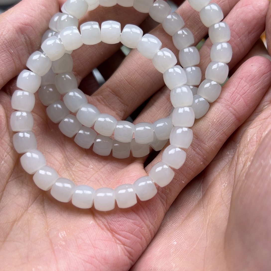 和田玉颈饰未镶嵌羊脂玉直切多样性拍一发一