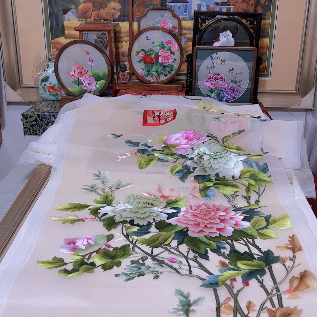 刺绣凡**心纯手工刺绣画