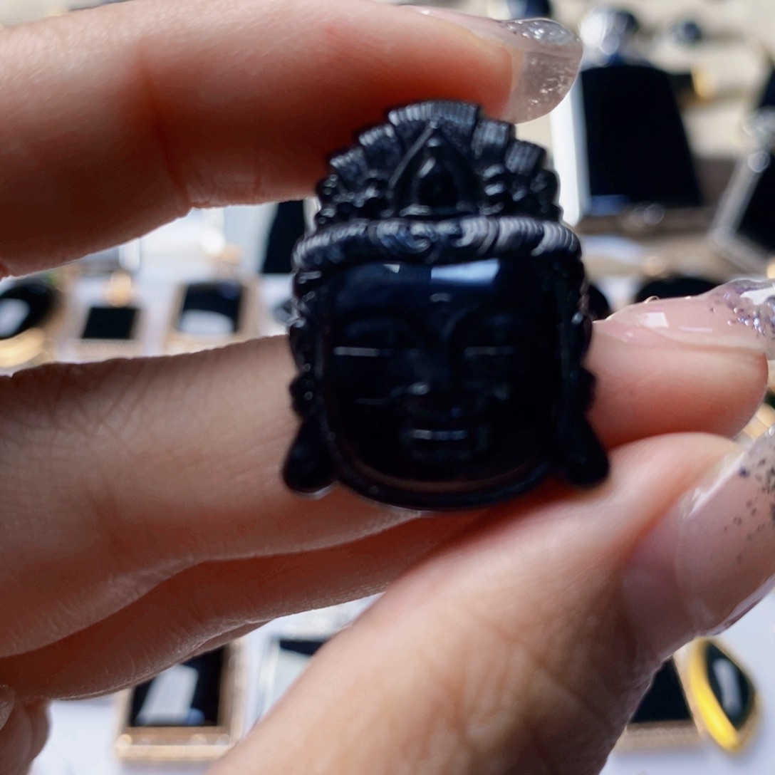 定制翡翠未镶嵌实**想墨翠观音