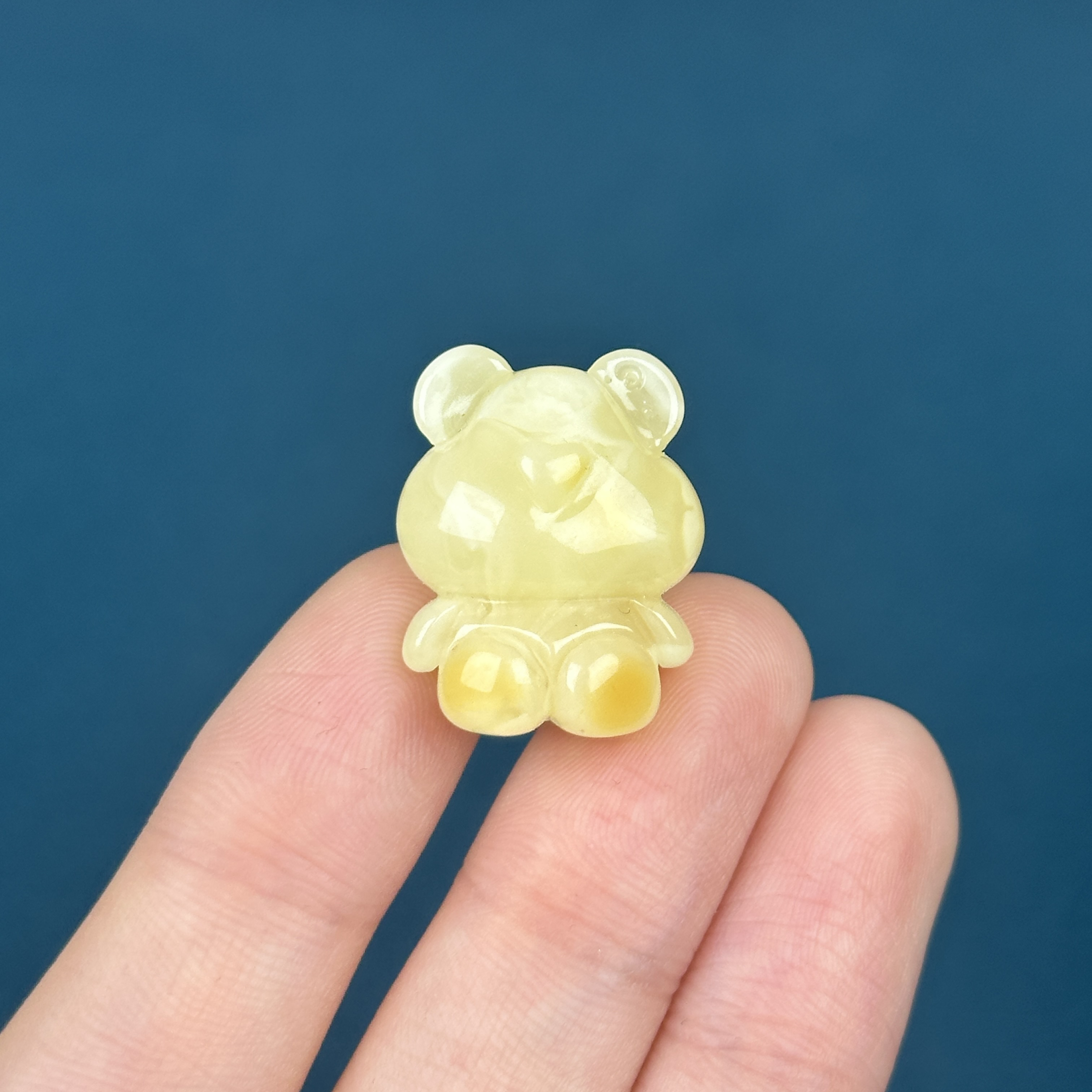 D7287天然蜜蜡 瑕疵特价小熊 18*23*13mm支持复检假一罚十
