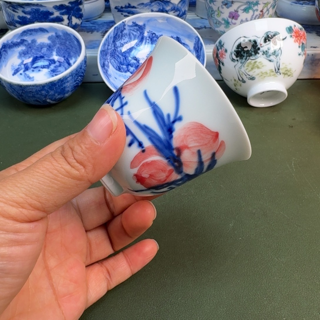 陶景德镇纯手绘茶具圆圆245