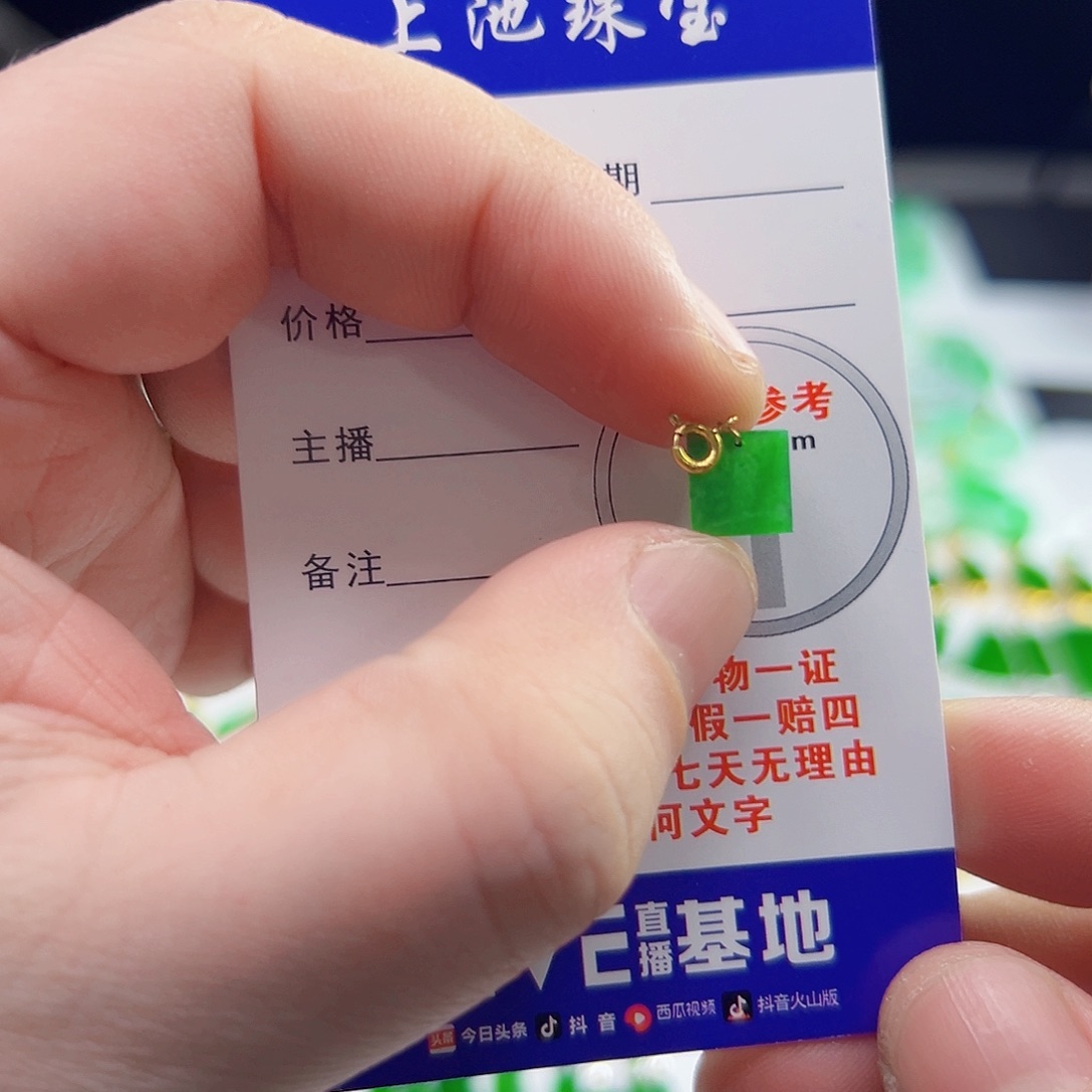 颈饰18K金镶嵌翡翠翡翠