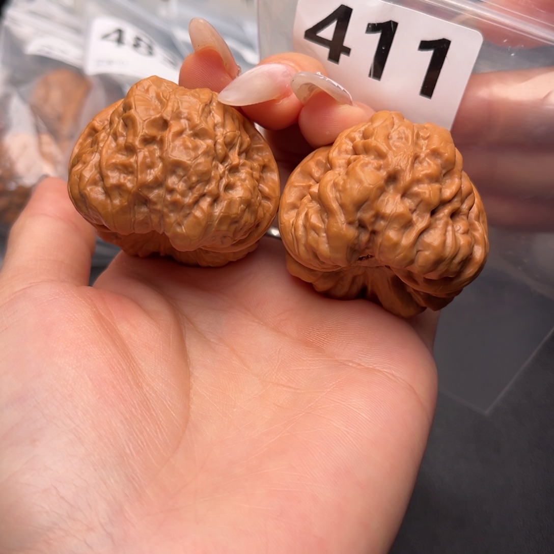 文玩核桃把件凹底43