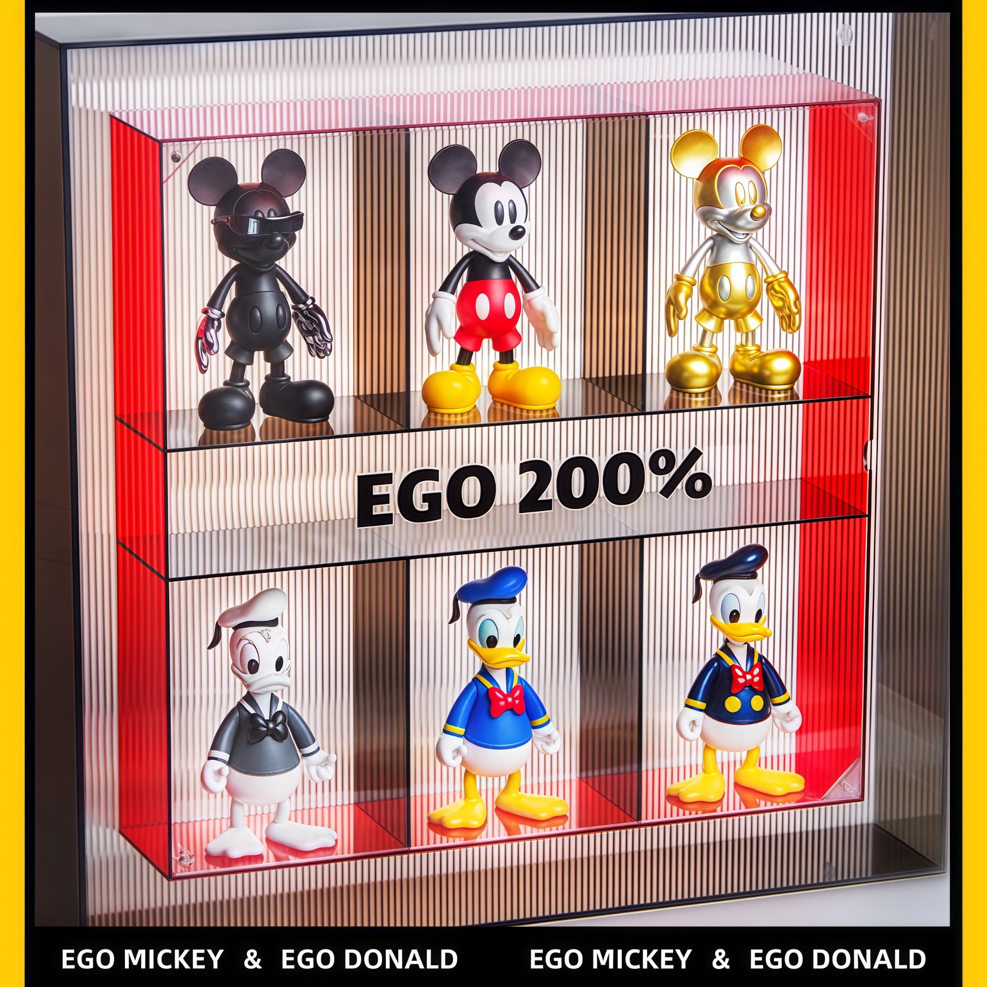 VGT 迪士尼正版授权EGO米奇唐老鸭盲盒200%吊卡系列潮玩礼物摆件