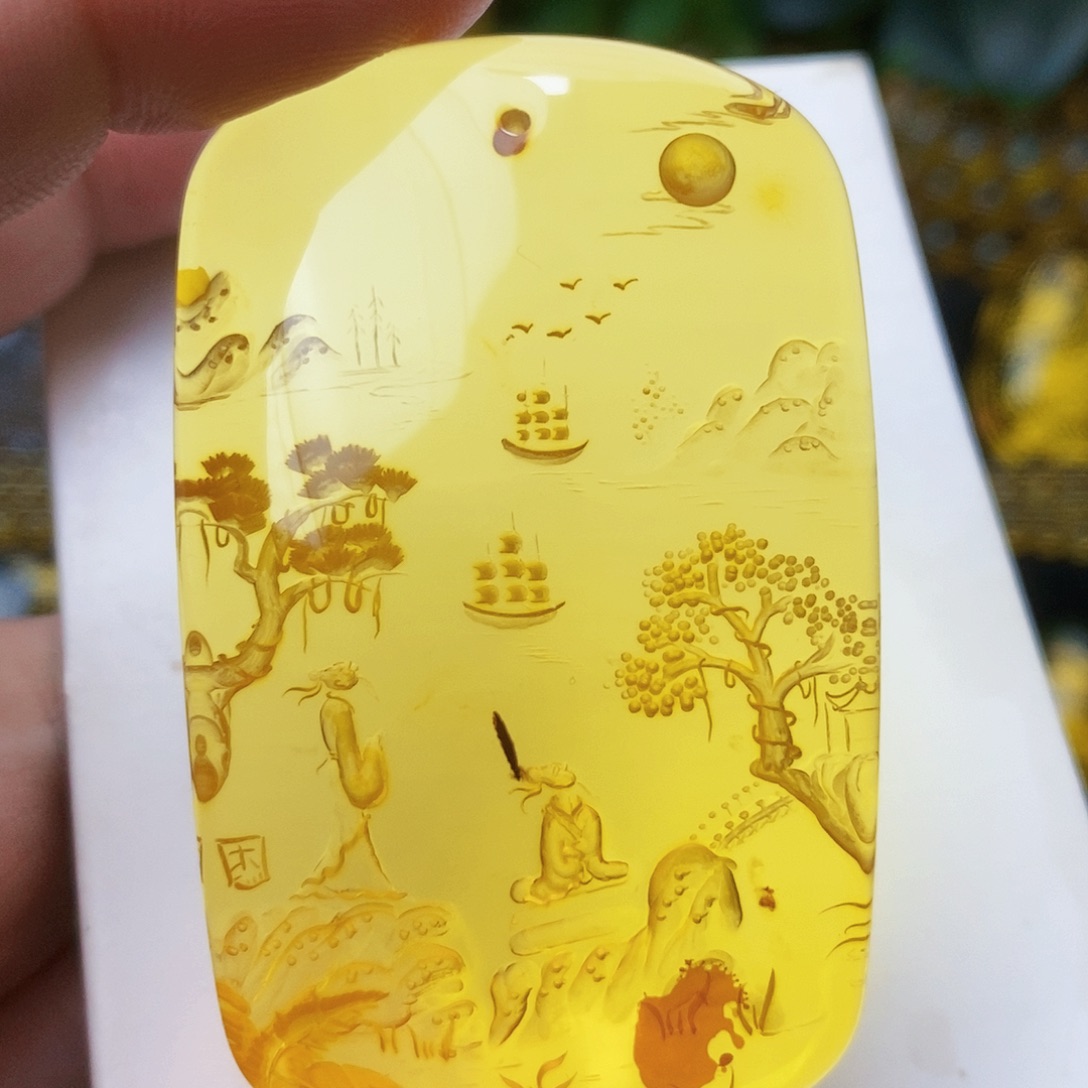 【闪购商品】琥珀（花珀）吊坠(不含链)未镶嵌