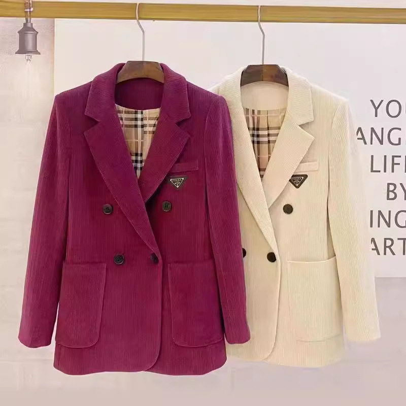 031春秋季撤柜新品汉派韩版纯色翻领修身短款西装外套F2清