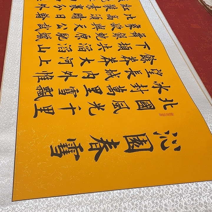 医***.书法北国卷轴雷伟鎏金205✖️55厘米左右