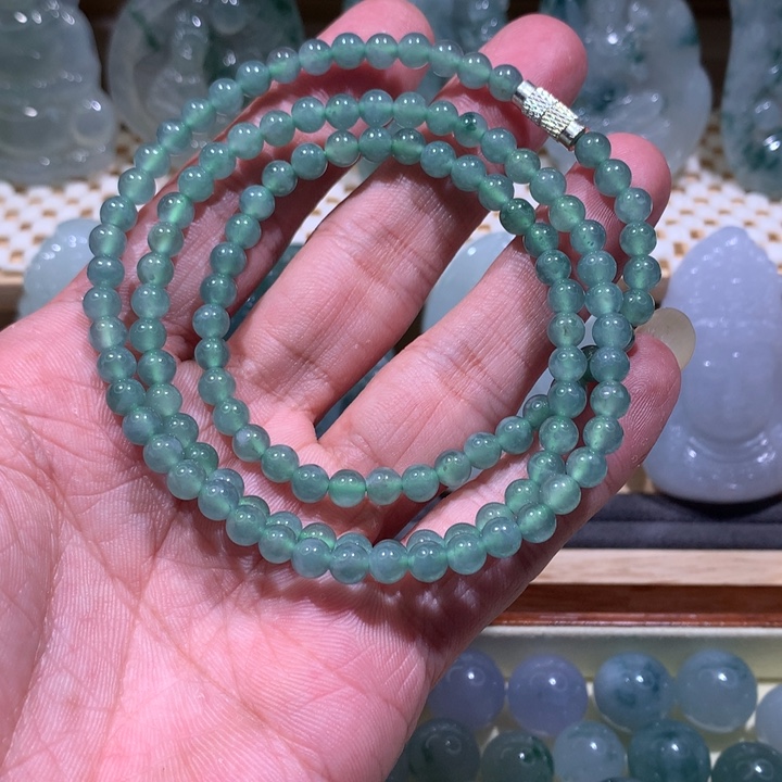 翡翠未镶嵌颈饰/炸/高危 珠链