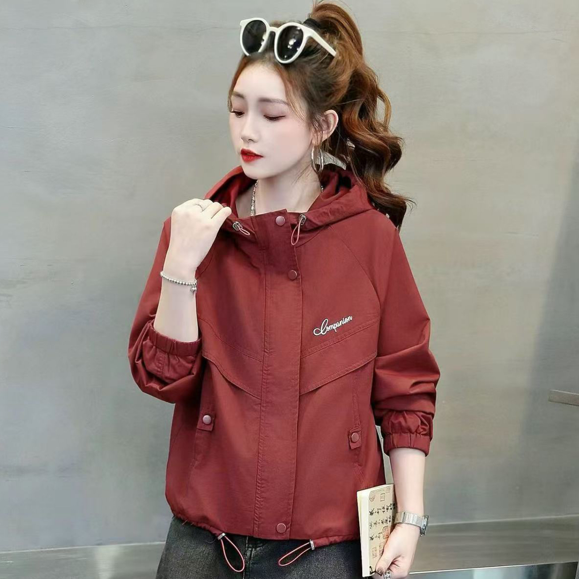 秋冬新款时尚休闲风衣外套2693