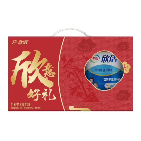 伊利欣活中老年富硒多维高钙奶粉礼盒装(1.6kg)