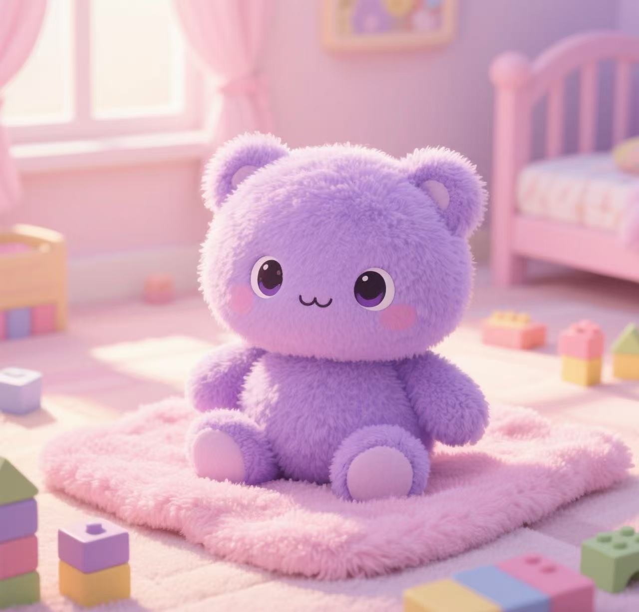 丸辣可爱搪胶毛绒玩具