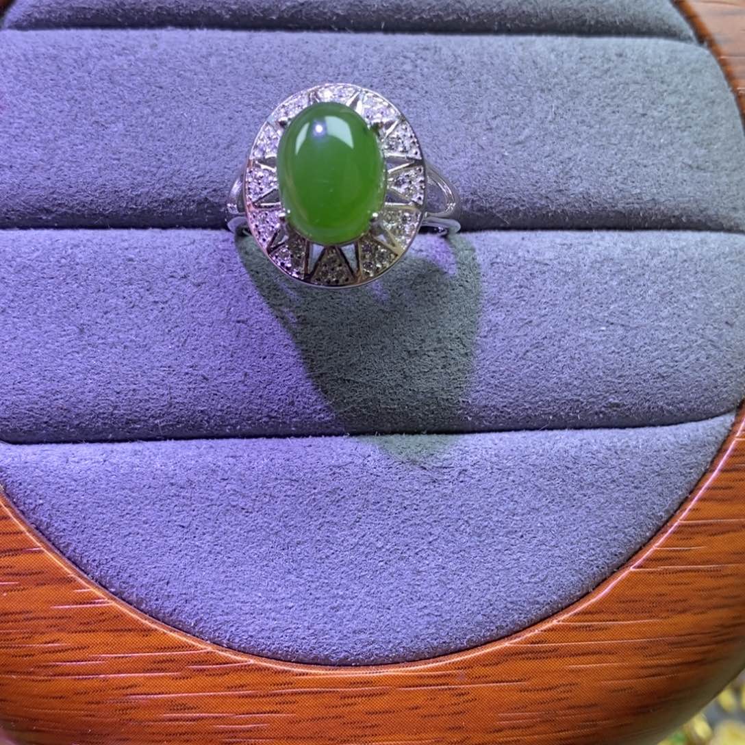 托帕石戒指银S925镶嵌锦****张