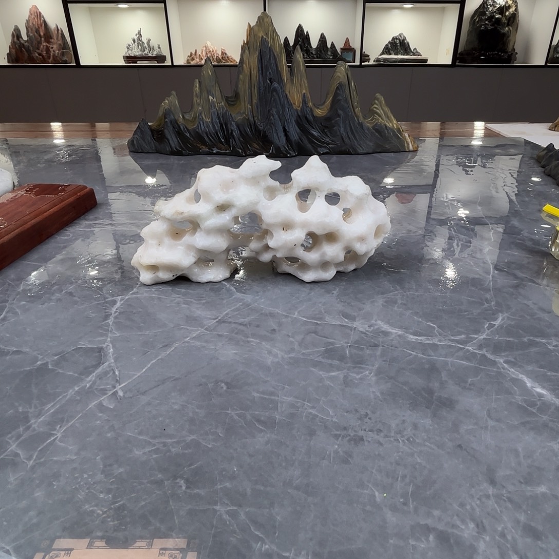 斩***筋石材灵璧石雕刻山峰摆件