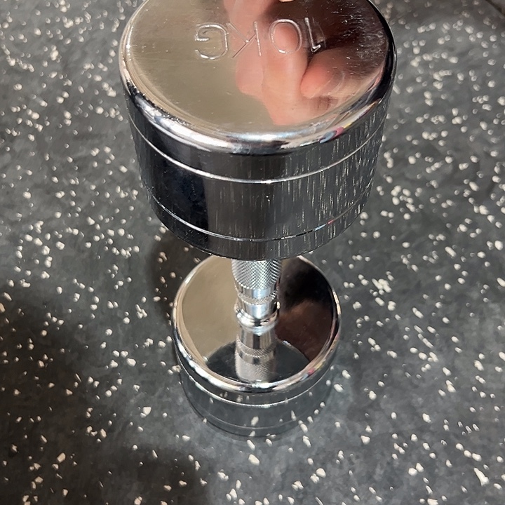 全新电镀纯钢小哑铃10公斤一对