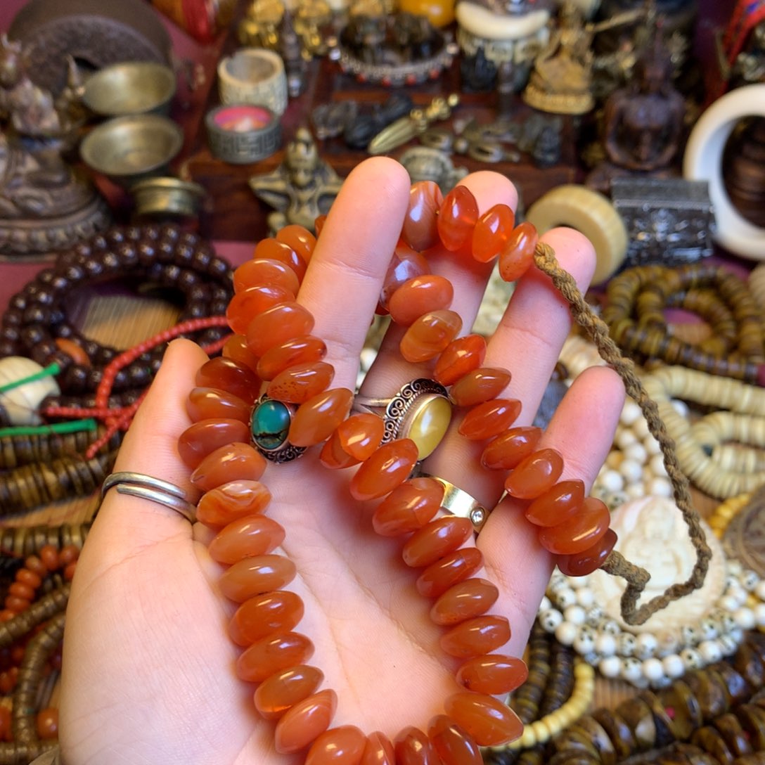 星月菩提吊坠藏传原生态喜马拉雅艺术品