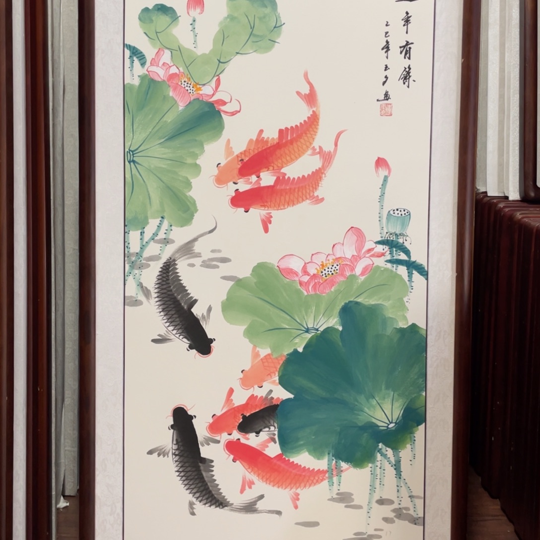 国画带框尺寸63*123厘米