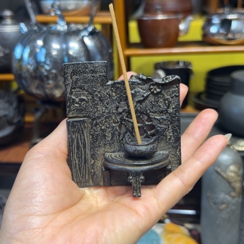 蜜安罐瓷香炉锡茶则