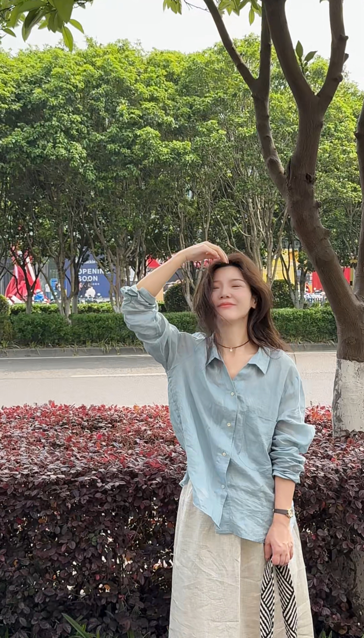 阿虞 甜心芭乐｜极简纯色100%苎麻衬衫夏季防晒25081