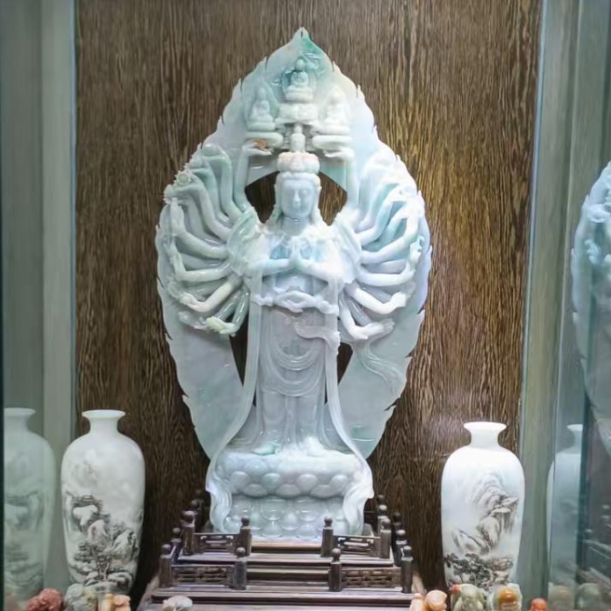 高端观世音菩萨千手观音工艺摆件手工雕刻