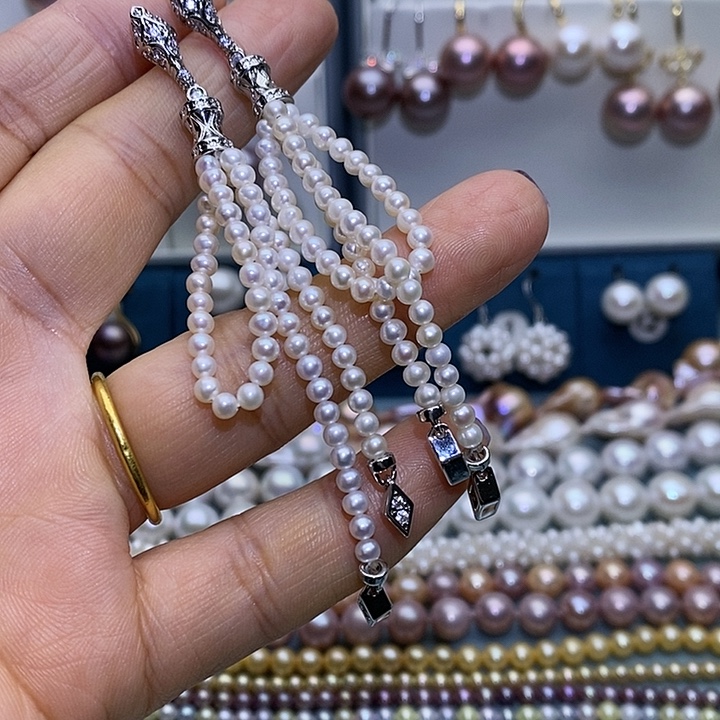 淡水珍珠银S925镶嵌首饰珠宝