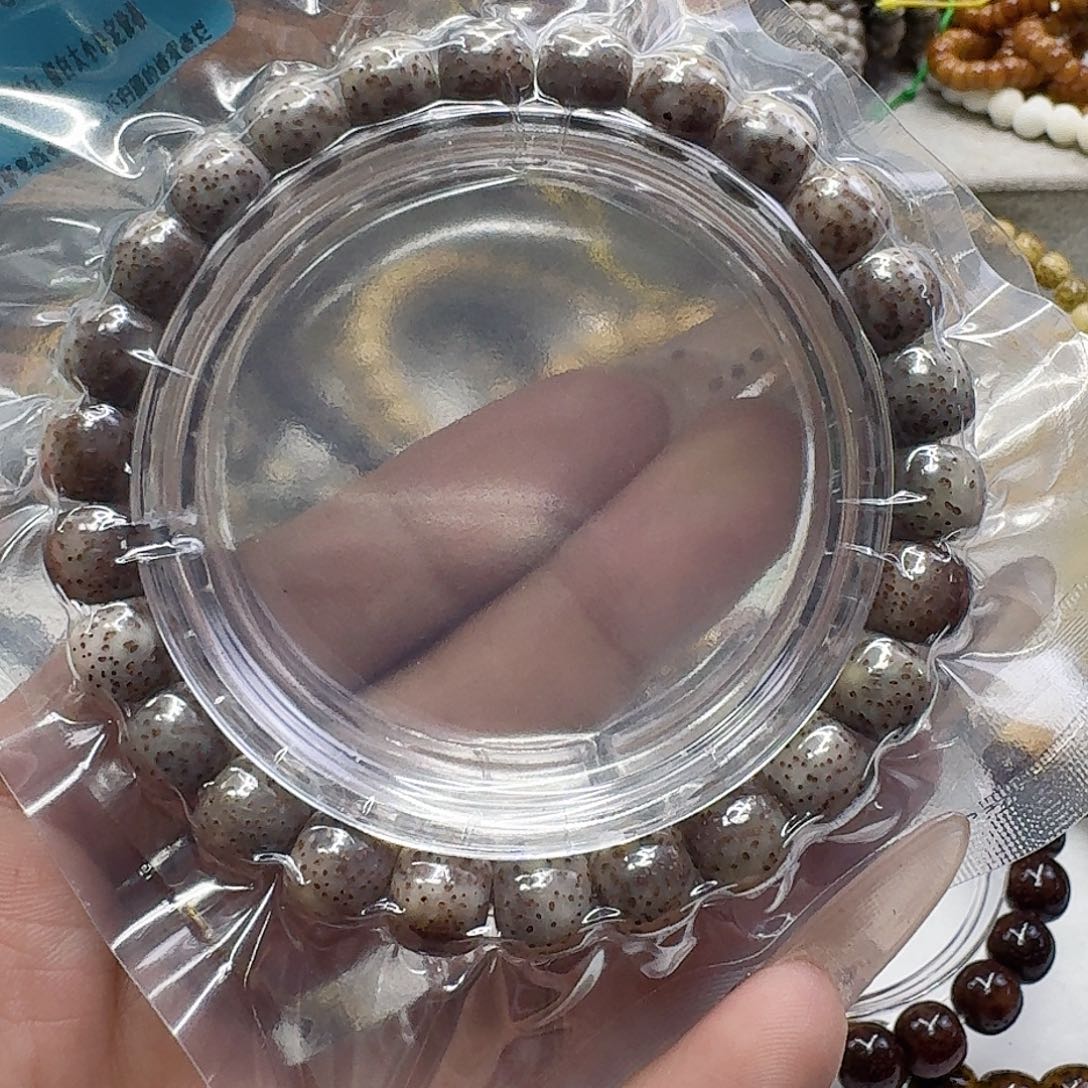 手串星月菩提13高端黑灰星月菩提98桶单圈