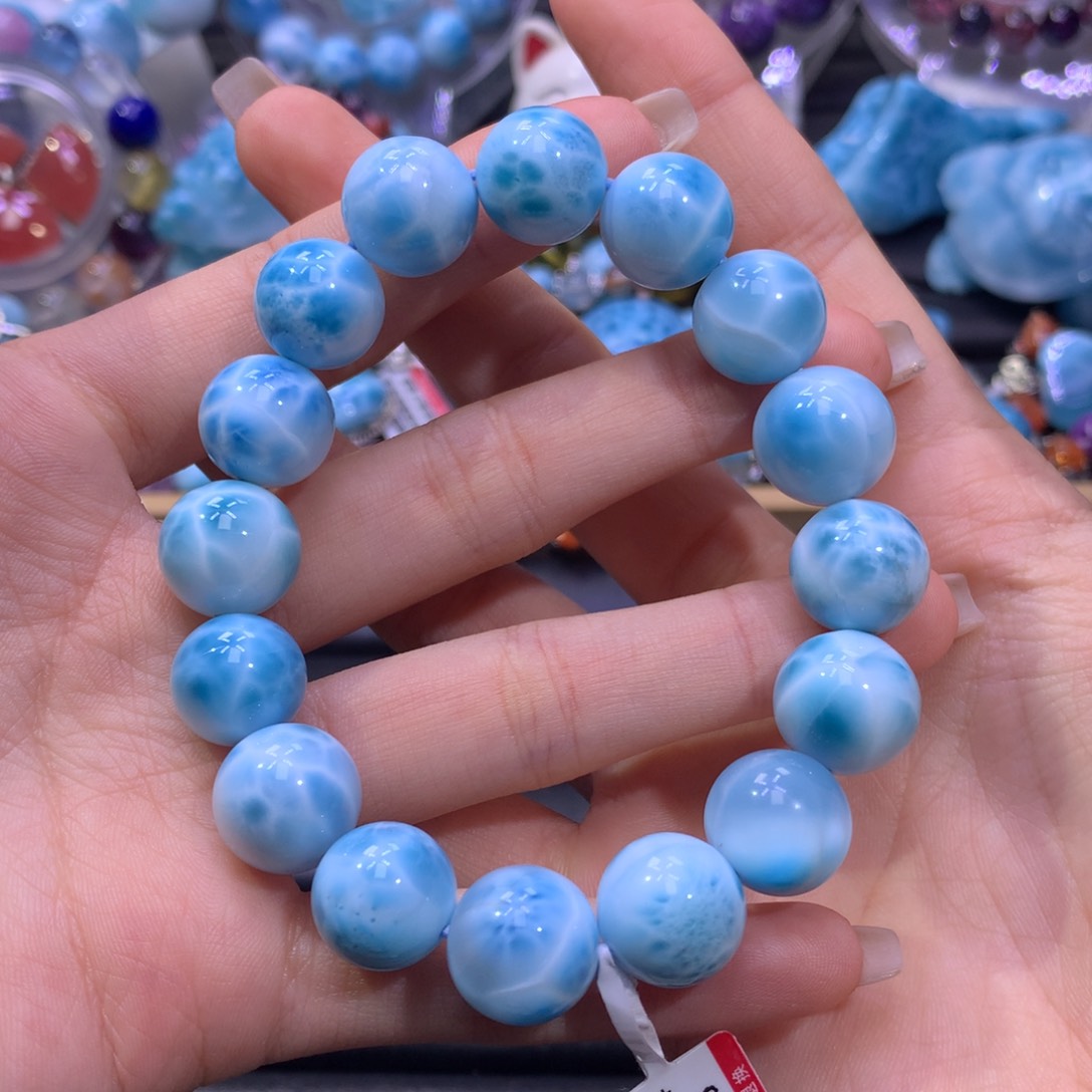 针钠钙石（海纹石）手链未镶嵌L**y