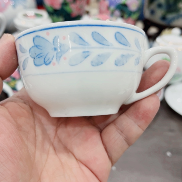 釉下五彩的瓷器和瓷器