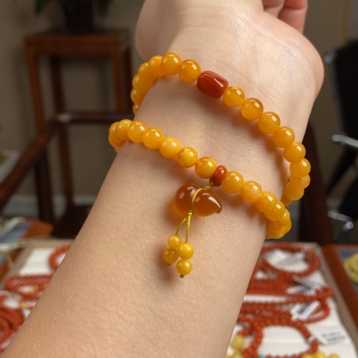 琥珀手链未镶嵌蜜蜡手串6
