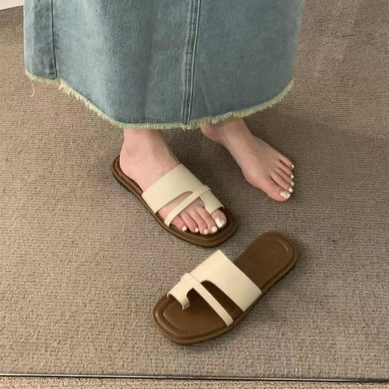 【万达清仓】促配裙子套趾外穿拖鞋女生2025年新款夏季复古度假一脚