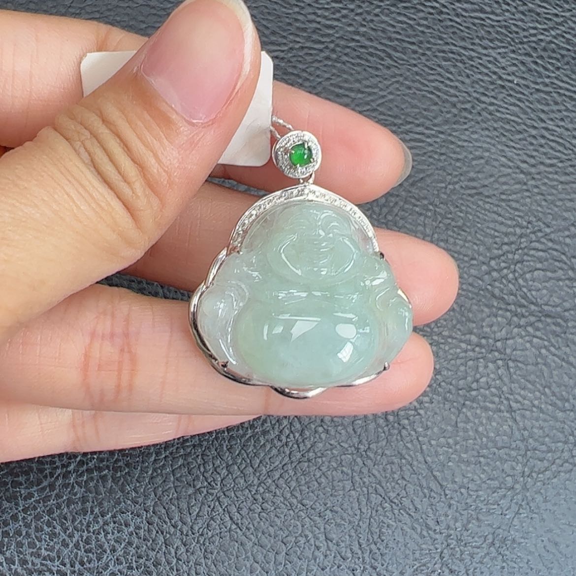 【闪购商品】翡翠18K金镶嵌吊坠(不含链)佛公