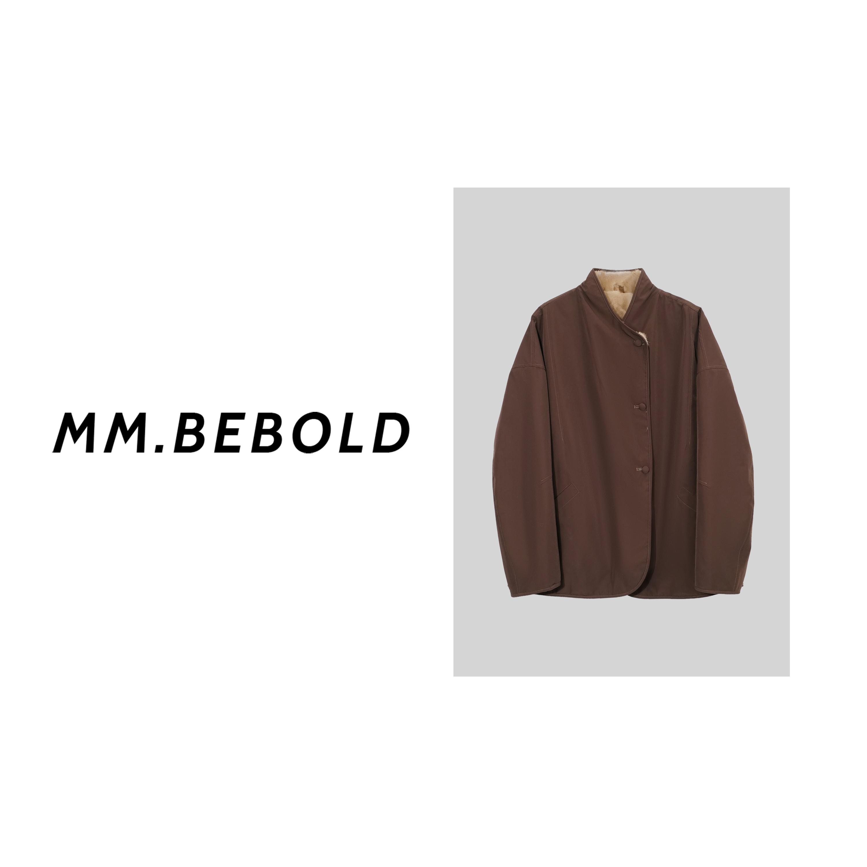 【蓓蓓精选】海浪 双面立领保暖貂皮外套GM25711