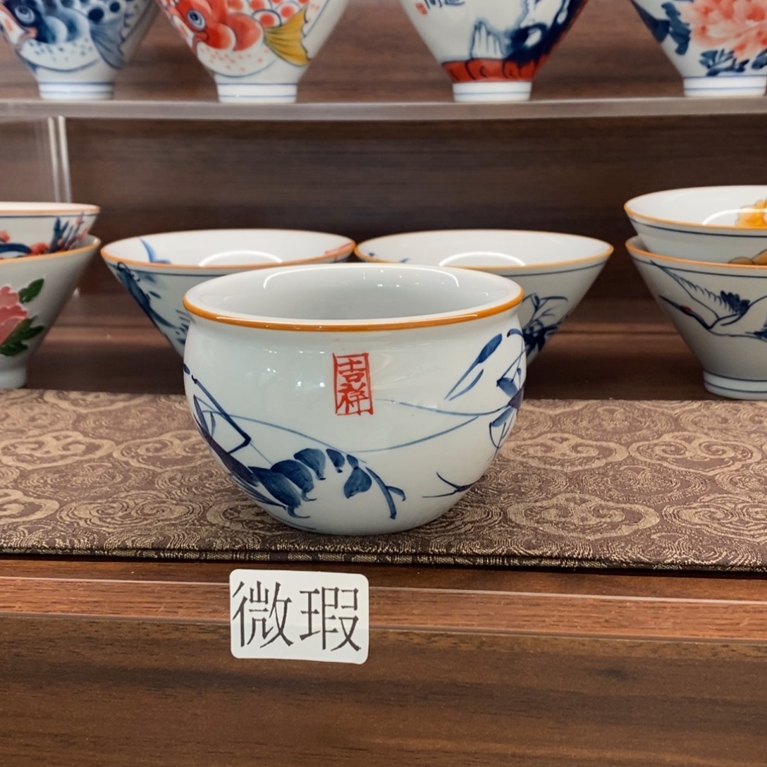 釉下彩老陶泥手工绘制