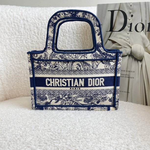 99新 DIOR/迪奥 印花刺绣mini tote/45918063/代卖服务/12期