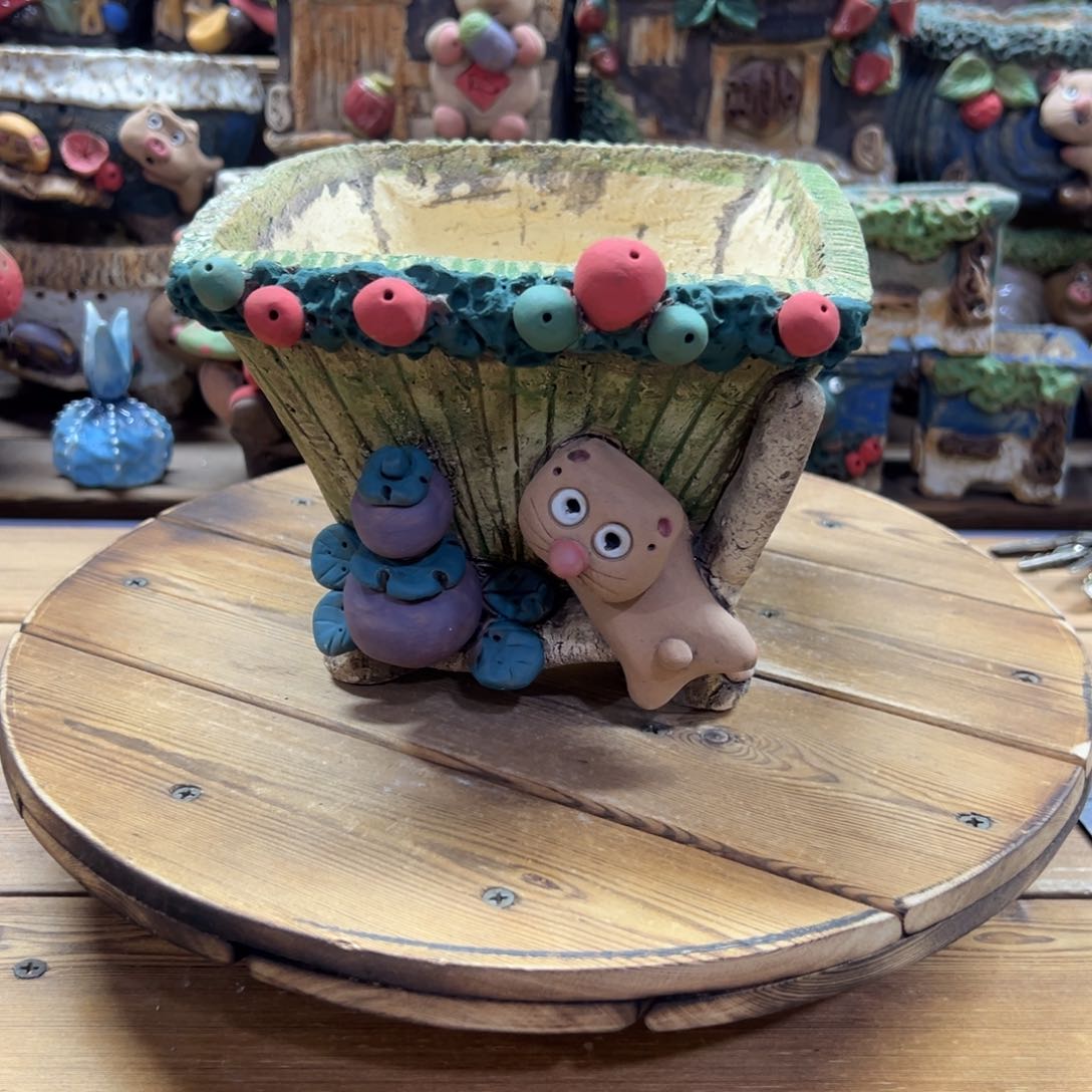 嘻哈多肉花盆百搭