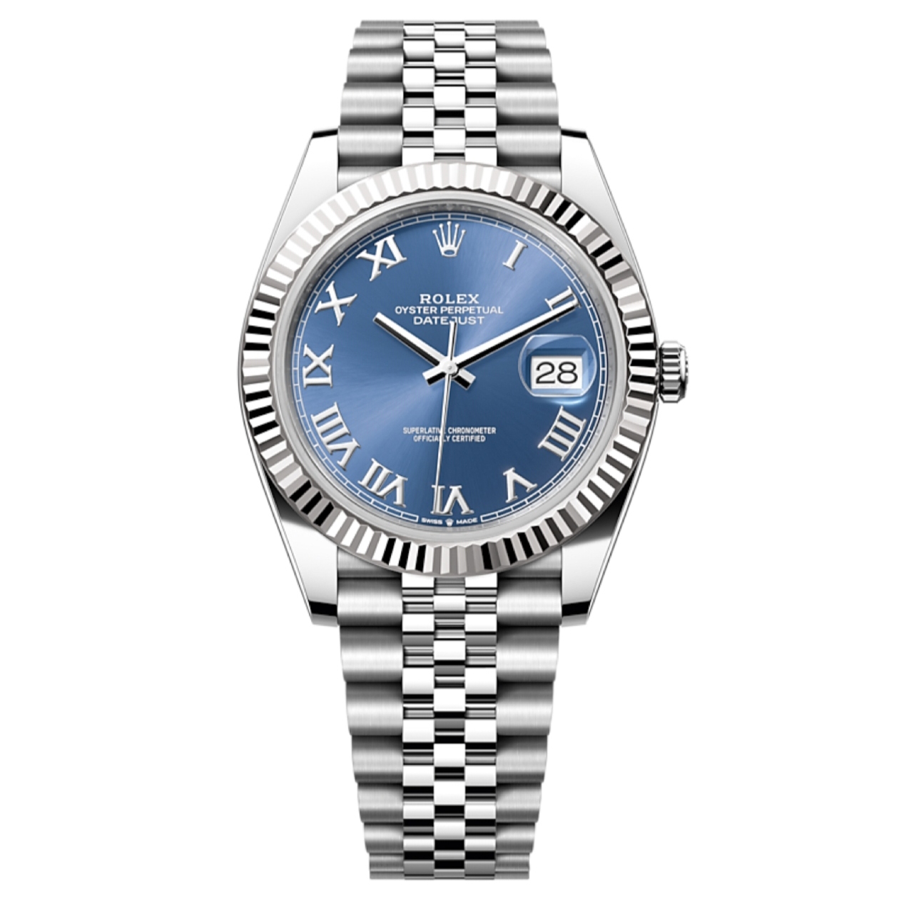 99新 Rolex/劳力士 21年全套/日志型系列126334五珠蓝罗马