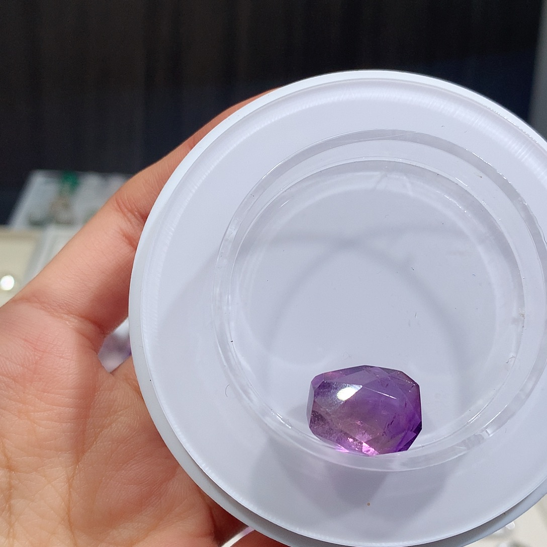 未镶嵌珠宝半成品水晶超七随行打孔定制不退换