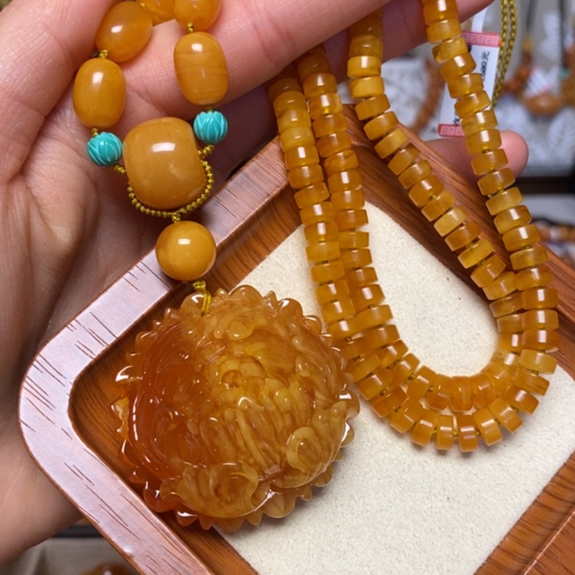 【闪购商品】蜜蜡颈饰未镶嵌项链