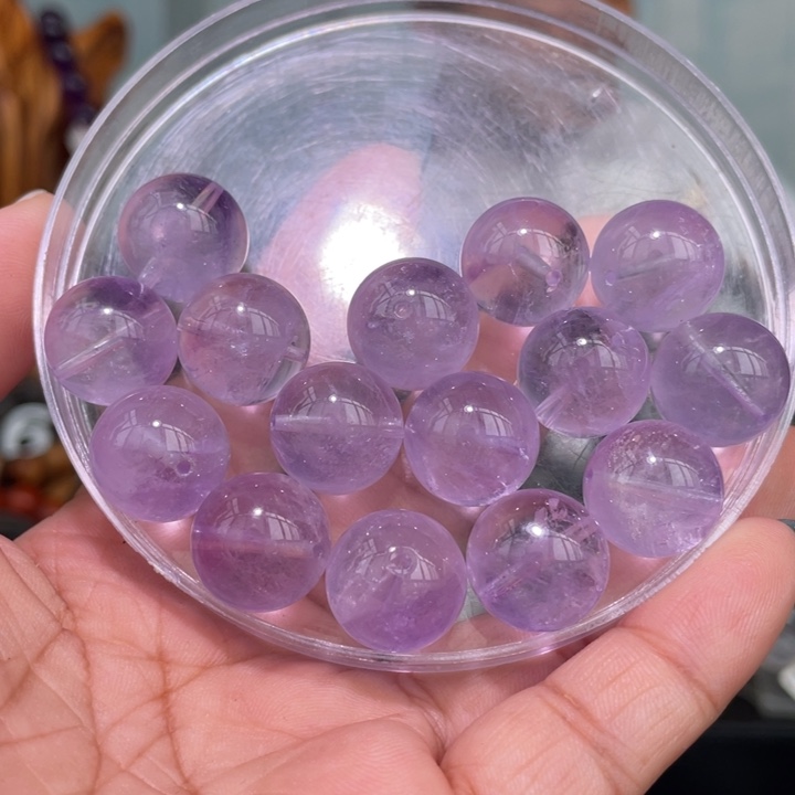 水晶手串未镶嵌15mm左右薰衣草阿塞单珠多样性发其一