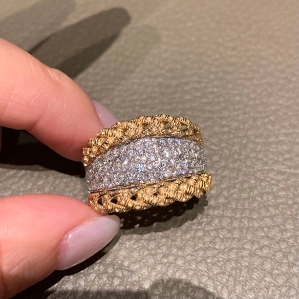 18k金钻石戒指宫廷古典豪华美