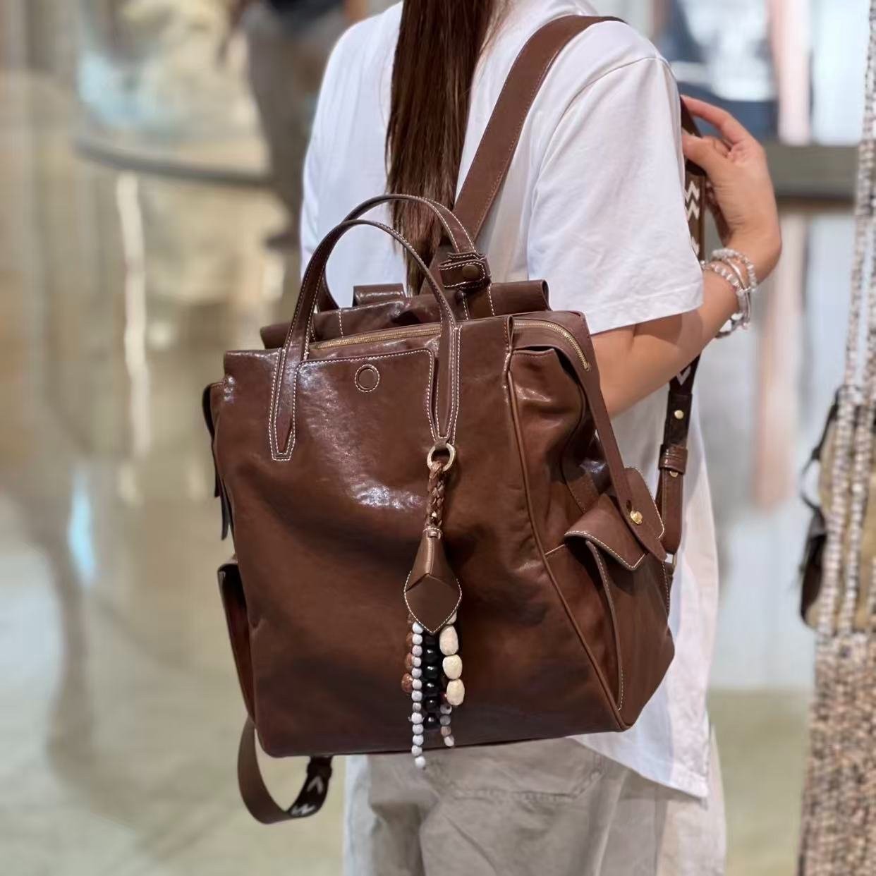 （山）循迹双肩包【Eeda MixHub】轻奢包小众设计