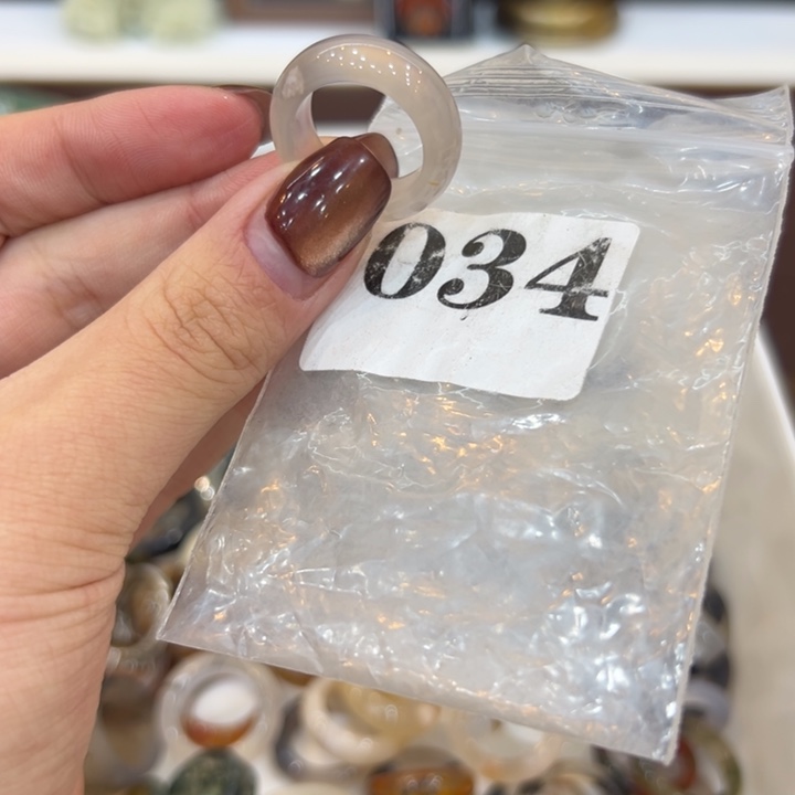 玛瑙/玉髓合金戒指34港15