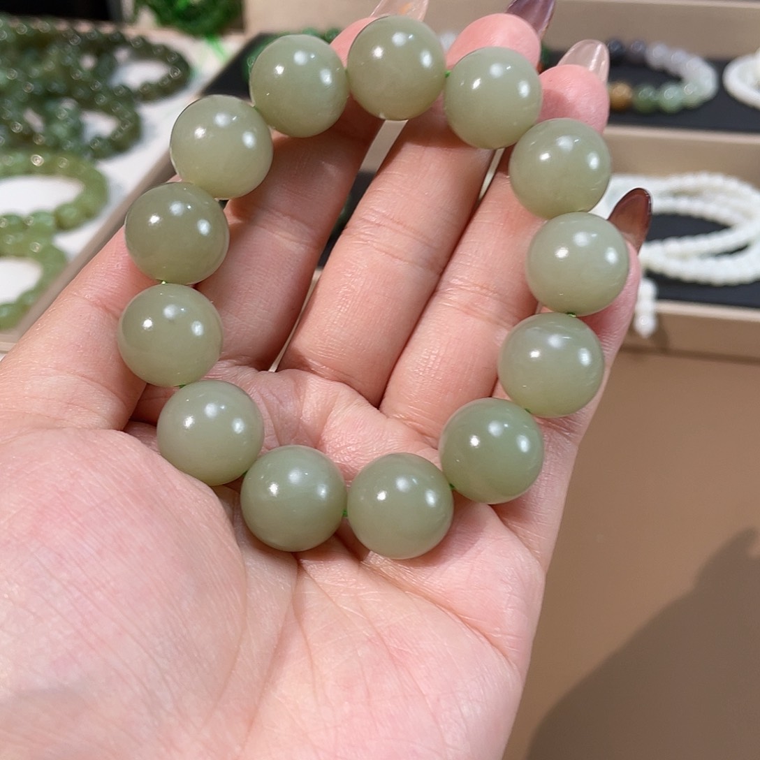 和田玉手链未镶嵌15