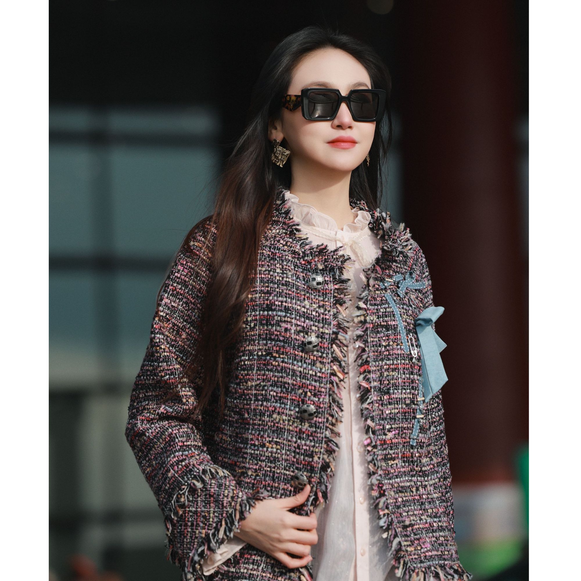 limil/丽米儿小香lupu毛边松弛感外套女940018