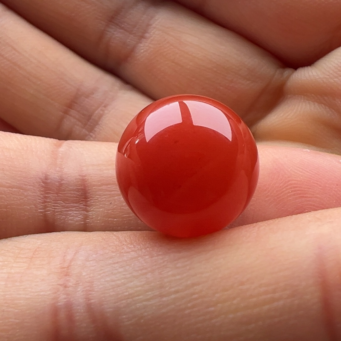 南红玛瑙圆珠14.5未镶嵌