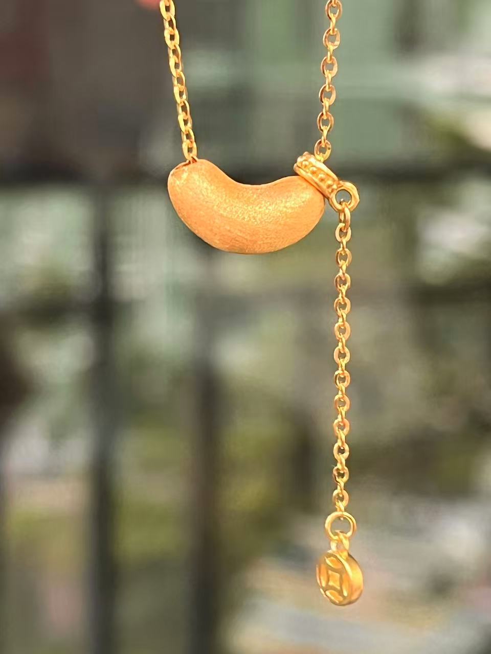 足金999幸运相思豆套链5G