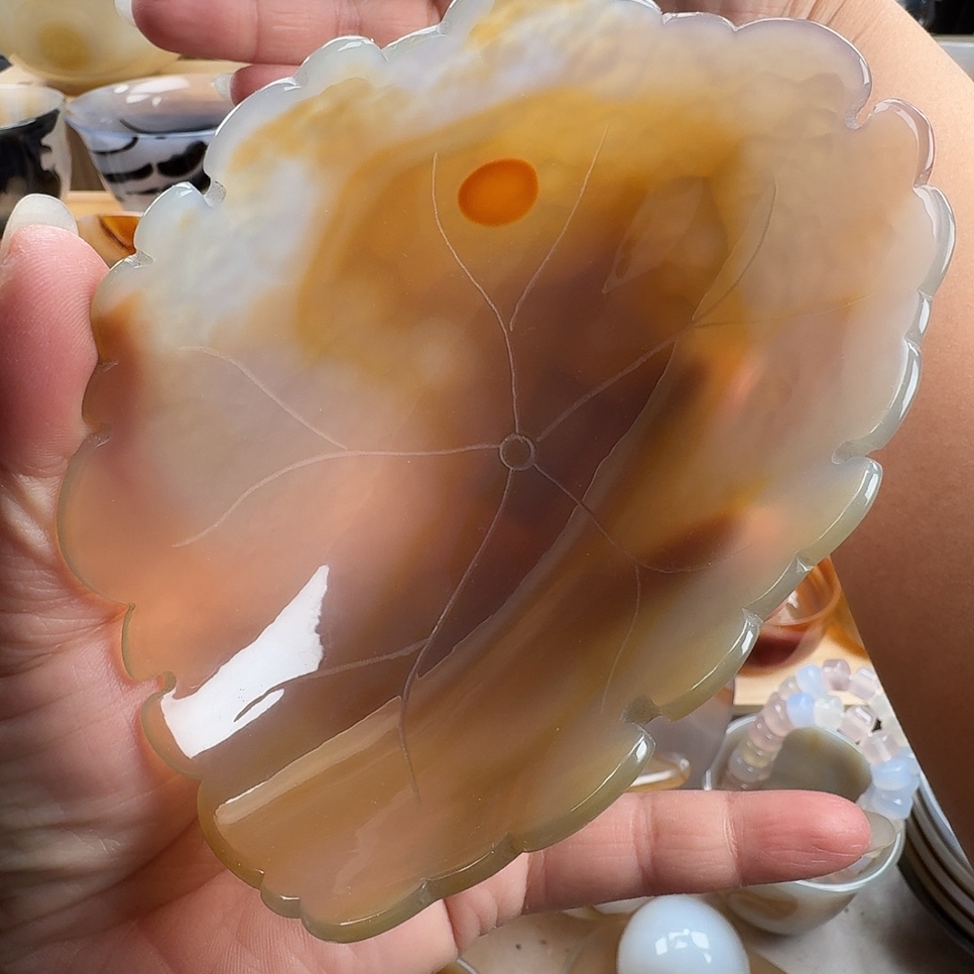 玛瑙/玉髓未镶嵌笔洗